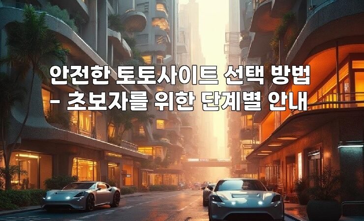 안전한 토토사이트 선택 방법 – 초보자를 위한 단계별 안내