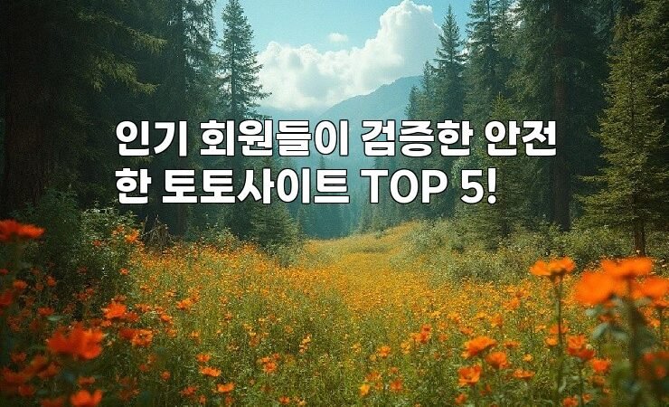 인기 회원들이 검증한 안전한 토토사이트 TOP 5!