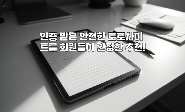 인증 받은 안전한 토토사이트를 회원들이 인정한 추천!