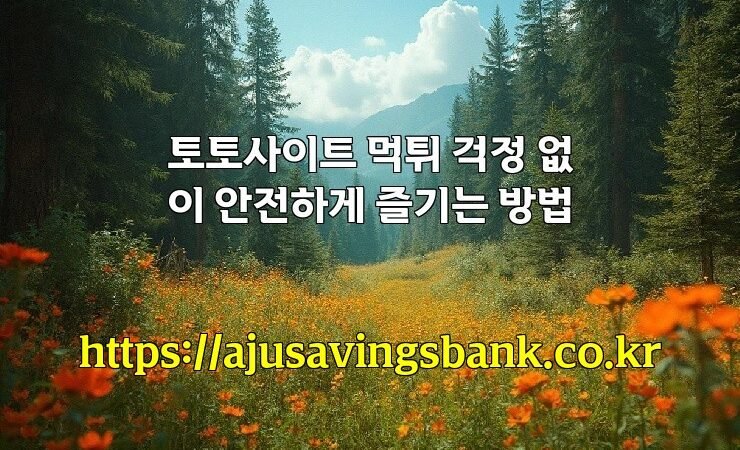 토토사이트 먹튀 걱정 없이 안전하게 즐기는 방법