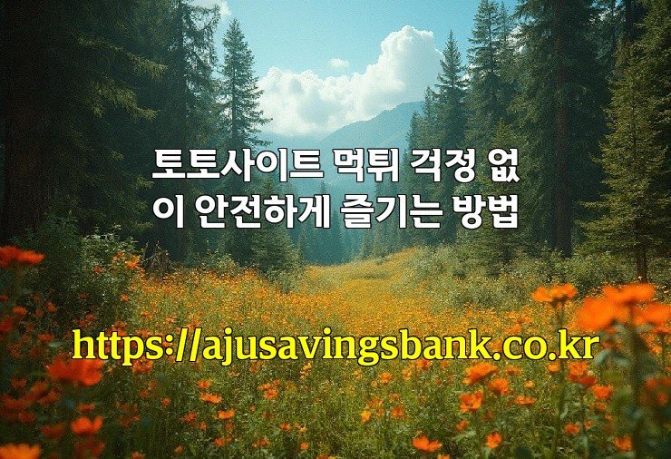 토토사이트 먹튀 걱정 없이 안전하게 즐기는 방법
