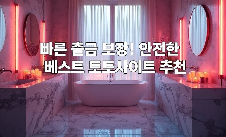 빠른 출금 보장! 안전한 베스트 토토사이트 추천