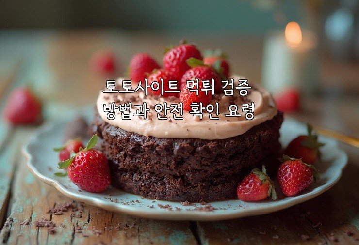 토토사이트 먹튀 검증 방법과 안전 확인 요령