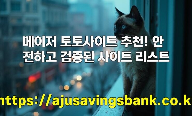 메이저 토토사이트 추천! 안전하고 검증된 사이트 리스트