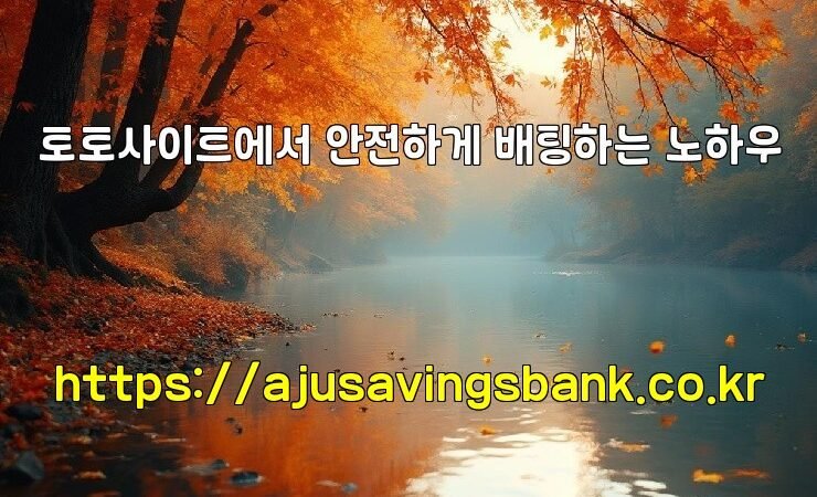 토토사이트에서 안전하게 배팅하는 노하우