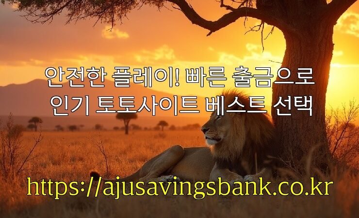 안전한 플레이! 빠른 출금으로 인기 토토사이트 베스트 선택