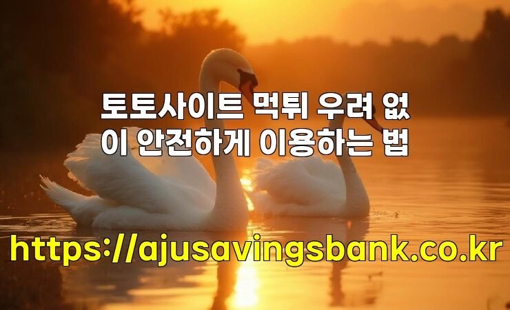 토토사이트 먹튀 우려 없이 안전하게 이용하는 법