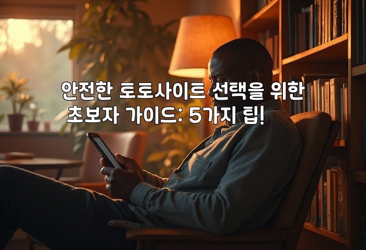 안전한 토토사이트 선택을 위한 초보자 가이드: 5가지 팁!