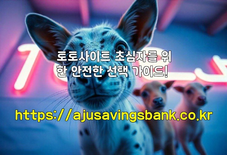 토토사이트 초심자를 위한 안전한 선택 가이드!