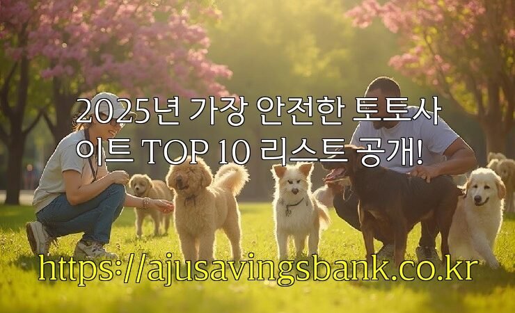 2025년 가장 안전한 토토사이트 TOP 10 리스트 공개!