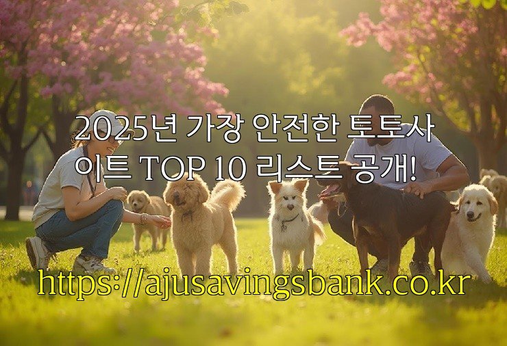 2025년 가장 안전한 토토사이트 TOP 10 리스트 공개!