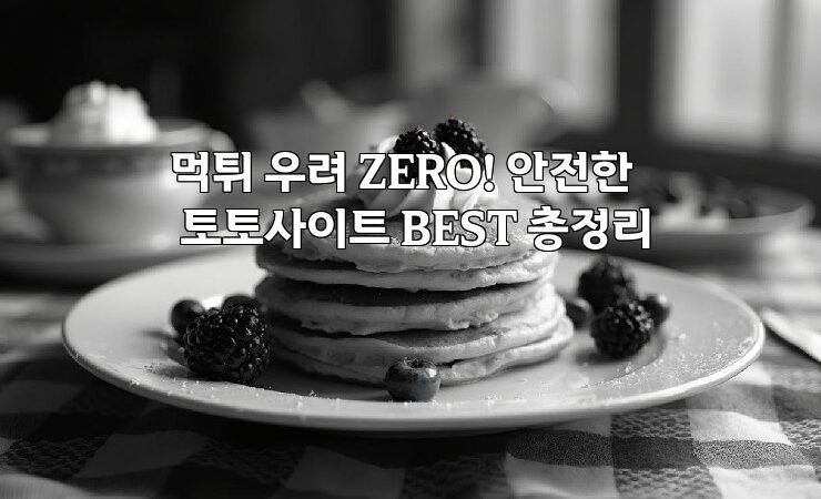 먹튀 우려 ZERO! 안전한 토토사이트 BEST 총정리