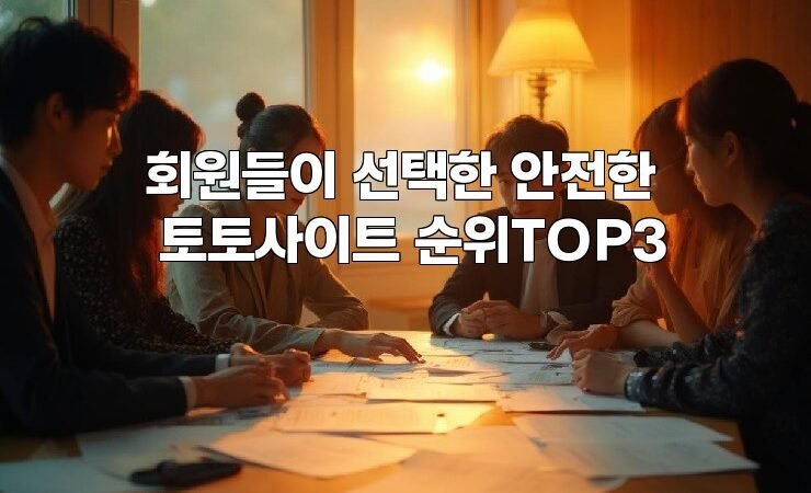 회원들이 선택한 안전한 토토사이트 순위TOP3