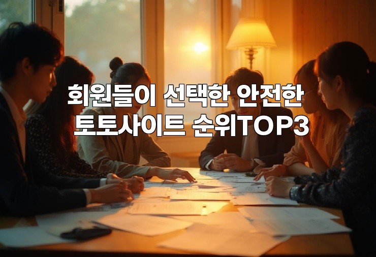 회원들이 선택한 안전한 토토사이트 순위TOP3