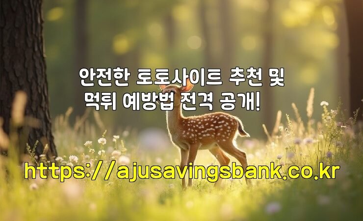 안전한 토토사이트 추천 및 먹튀 예방법 전격 공개!