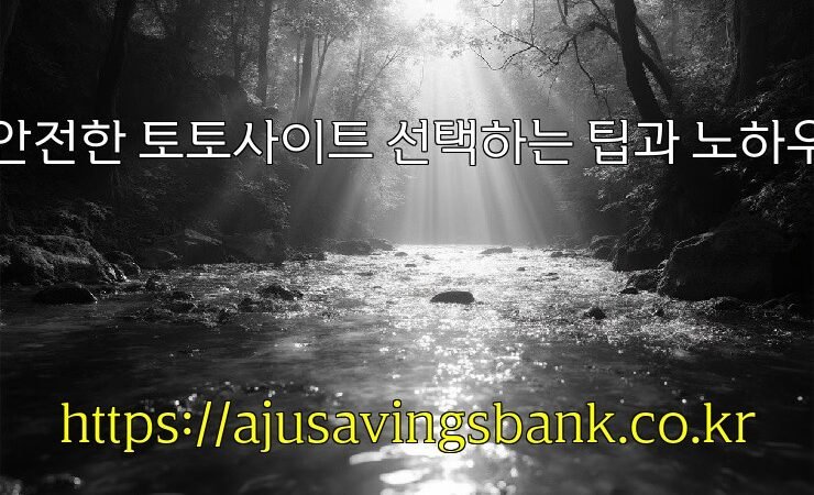 안전한 토토사이트 선택하는 팁과 노하우