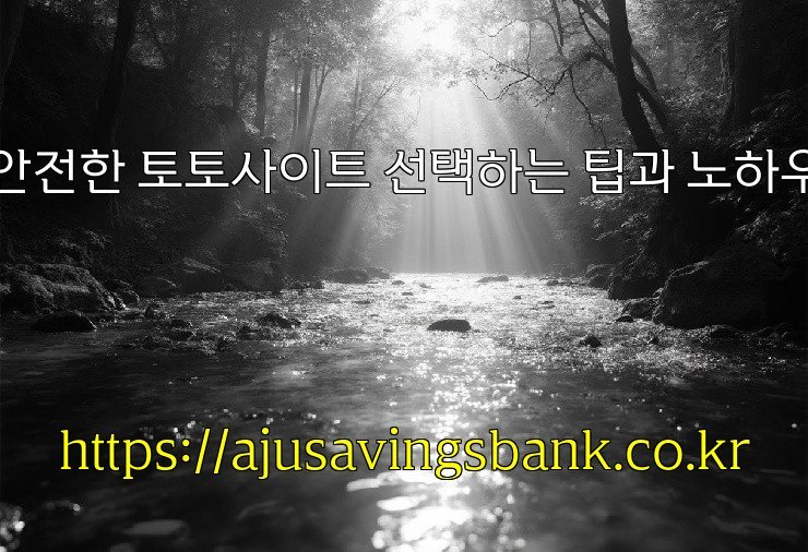 안전한 토토사이트 선택하는 팁과 노하우