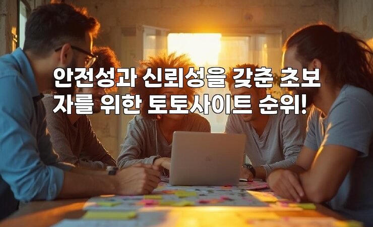 안전성과 신뢰성을 갖춘 초보자를 위한 토토사이트 순위!