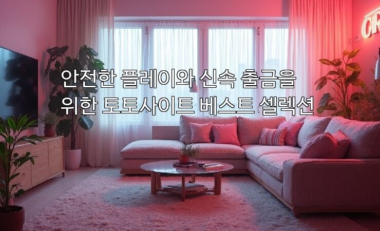 안전한 플레이와 신속 출금을 위한 토토사이트 베스트 셀렉션