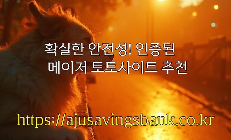 확실한 안전성! 인증된 메이저 토토사이트 추천