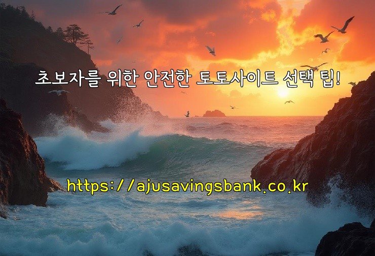 초보자를 위한 안전한 토토사이트 선택 팁!