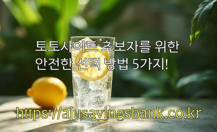 토토사이트 초보자를 위한 안전한 선택 방법 5가지!