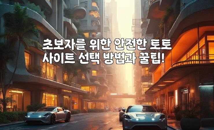 초보자를 위한 안전한 토토사이트 선택 방법과 꿀팁!