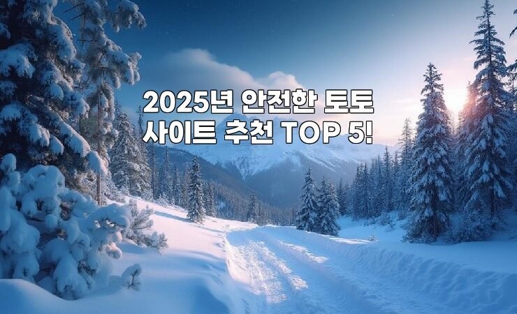 2025년 안전한 토토사이트 추천 TOP 5!