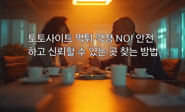 토토사이트 먹튀 걱정 NO! 안전하고 신뢰할 수 있는 곳 찾는 방법