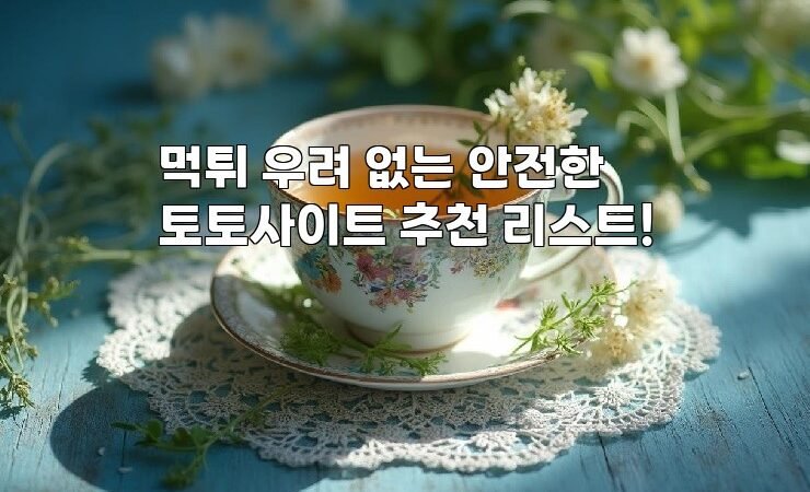 먹튀 우려 없는 안전한 토토사이트 추천 리스트!