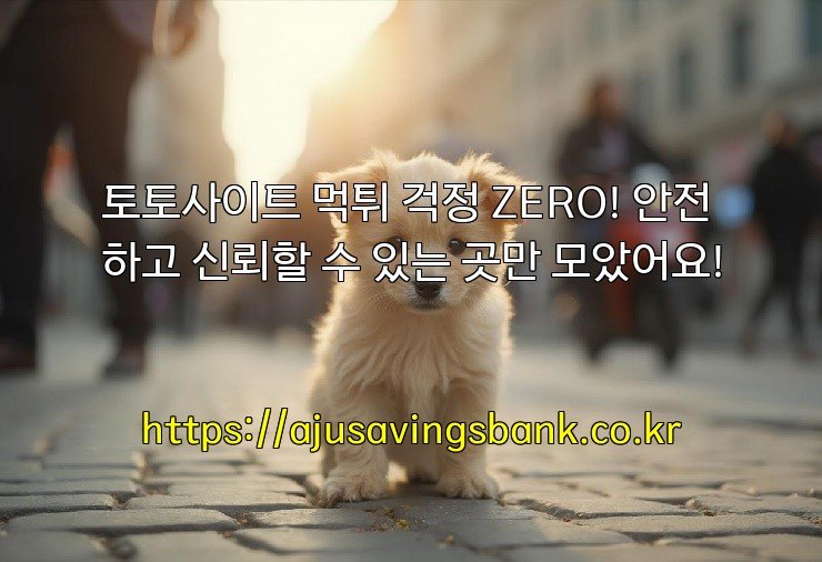 토토사이트 먹튀 걱정 ZERO! 안전하고 신뢰할 수 있는 곳만 모았어요!