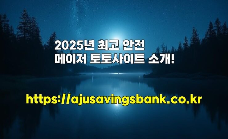2025년 최고 안전 메이저 토토사이트 소개!