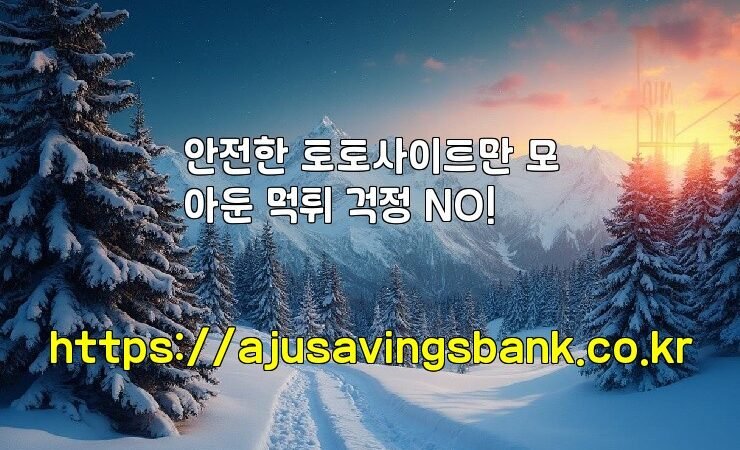 안전한 토토사이트만 모아둔 먹튀 걱정 NO!