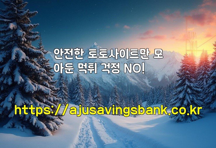 안전한 토토사이트만 모아둔 먹튀 걱정 NO!