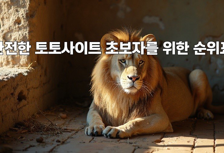 안전한 토토사이트 초보자를 위한 순위표