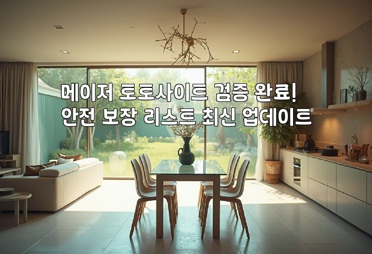 메이저 토토사이트 검증 완료! 안전 보장 리스트 최신 업데이트