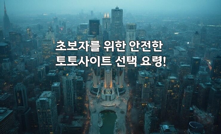 초보자를 위한 안전한 토토사이트 선택 요령!