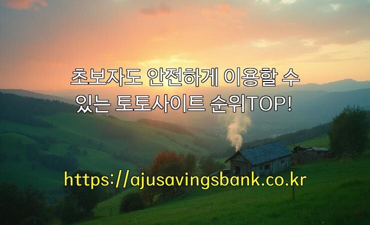 초보자도 안전하게 이용할 수 있는 토토사이트 순위TOP!